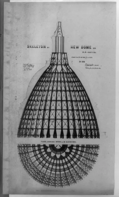 Skeleton of new dome on U.S. Capitol