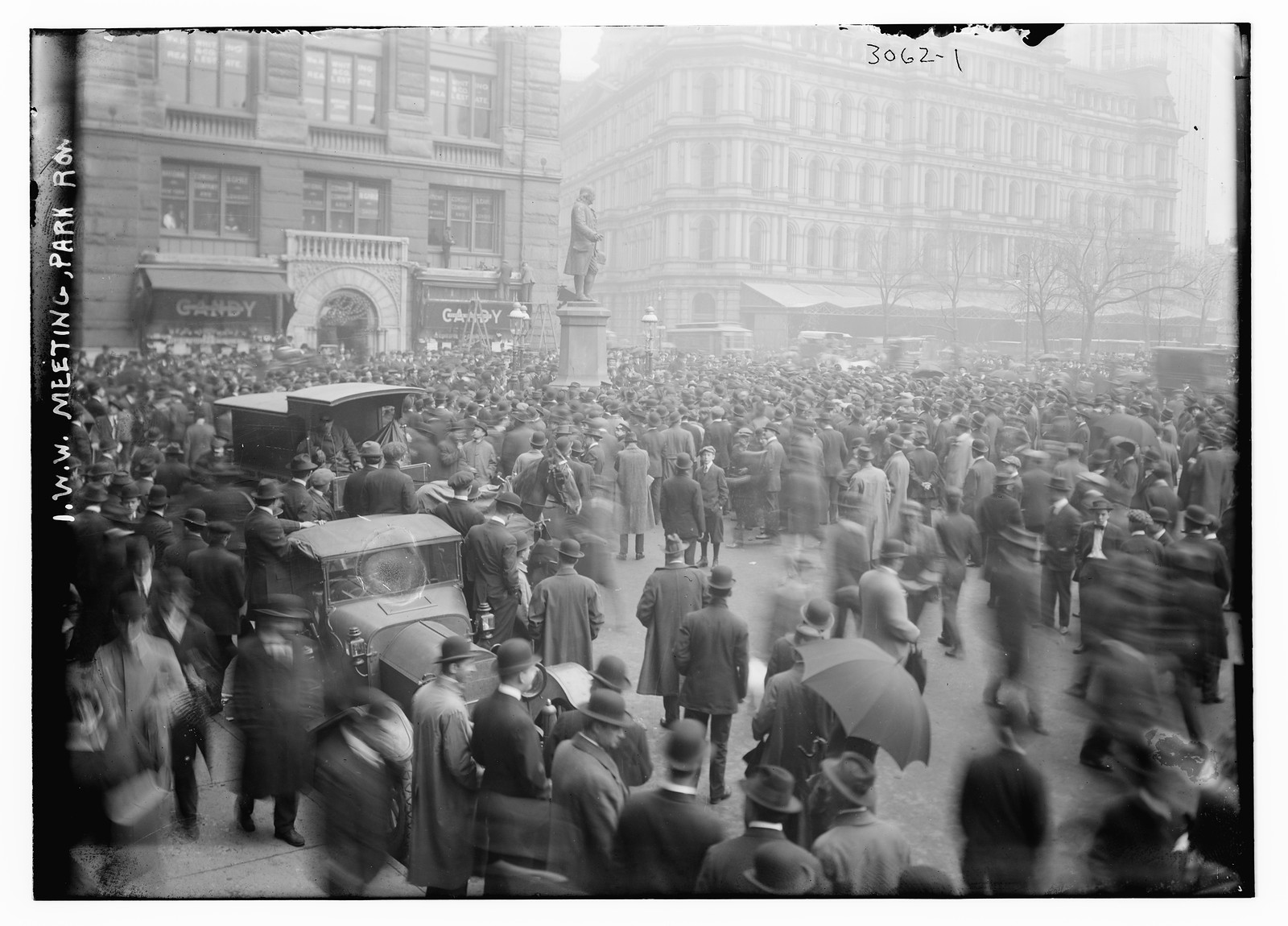 I.W.W. Meeting -- Park Row, n/a — historic photograph