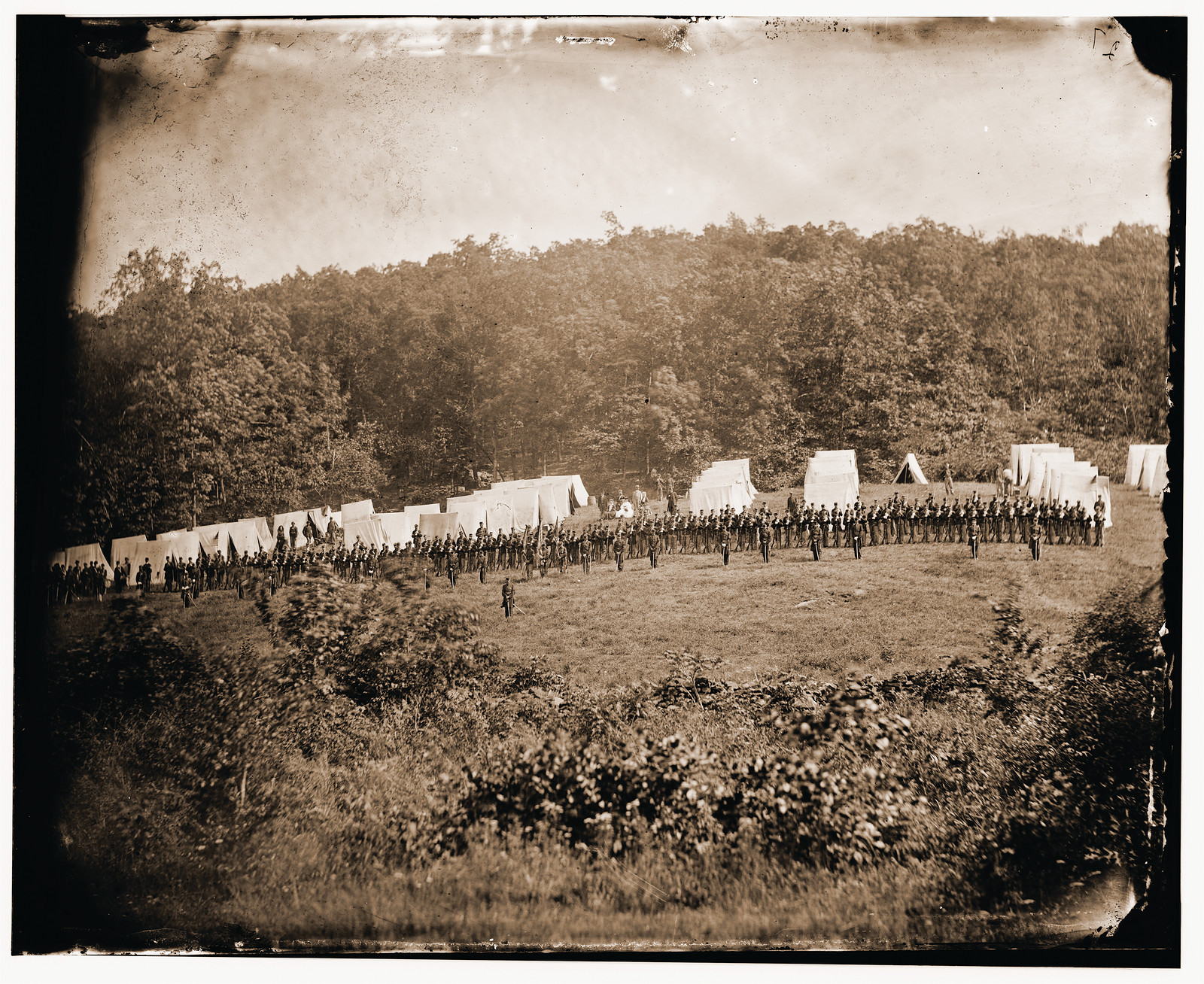 Gettysburg Pennsylvania. Camp of the 50th Pennsylvania Infantry, 1865 — historic photograph