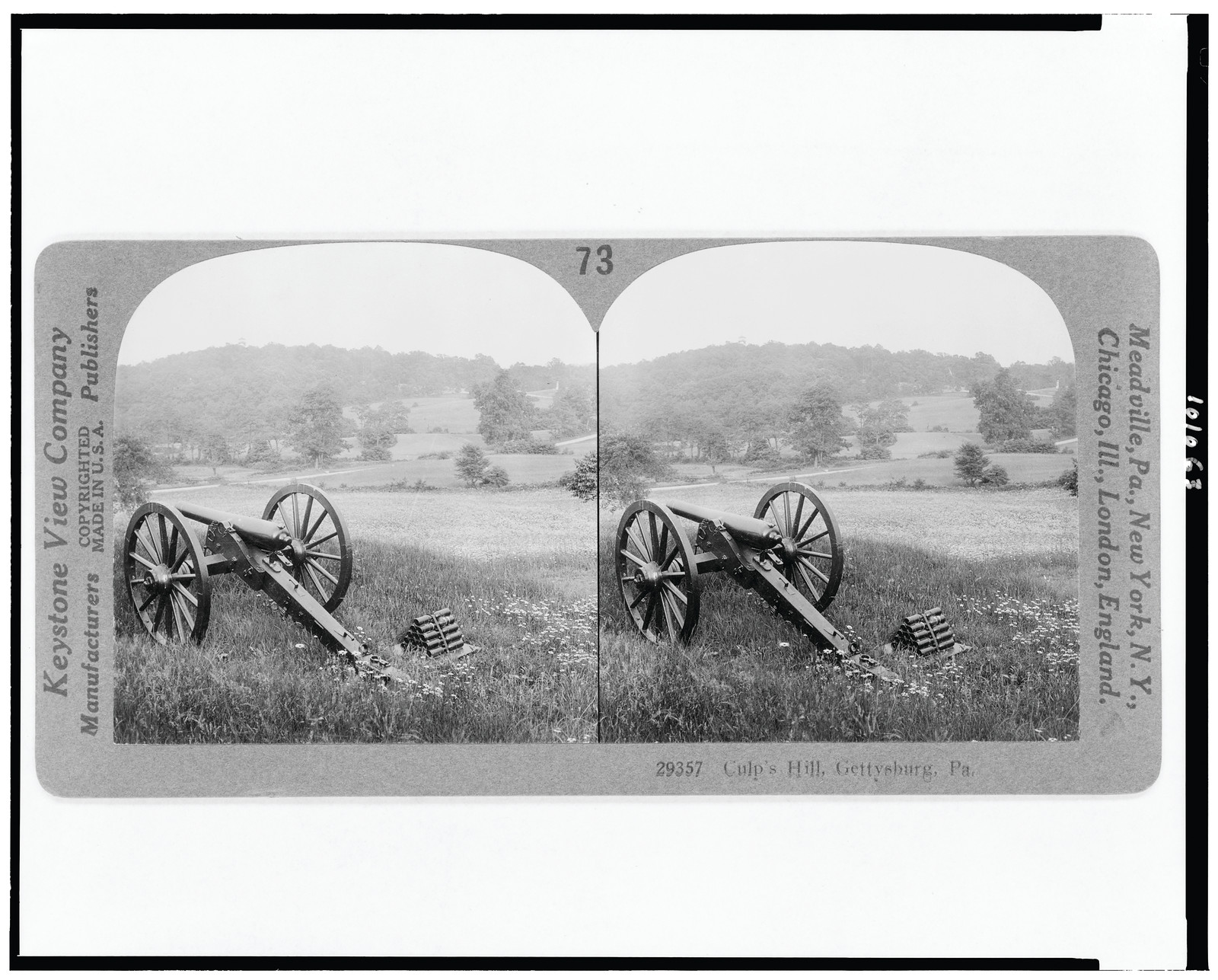 Culps Hill Gettysburg Pa., 1927 — historic photograph