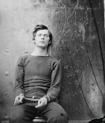 Lewis Payne, In Sweater, Seated And Manacled, Washington Navy Yard, D.C. Alexander Gardner, photographer