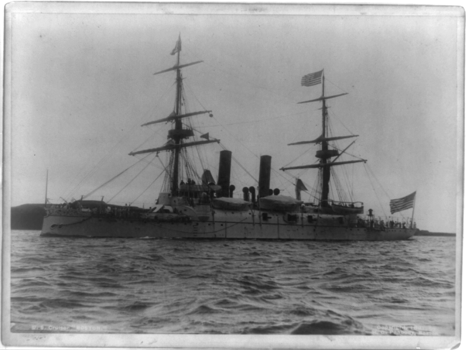 U.S.S. cruiser Boston, c1891. — historic photograph
