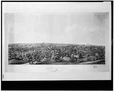 Springfield, 1850 / drawn on stone by D.W. Moody ; printed by Sarony & Major, New York.