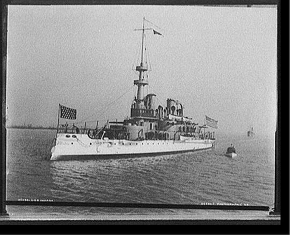 U.S.S. Indiana, [between 1895 and 1901] — historic photograph