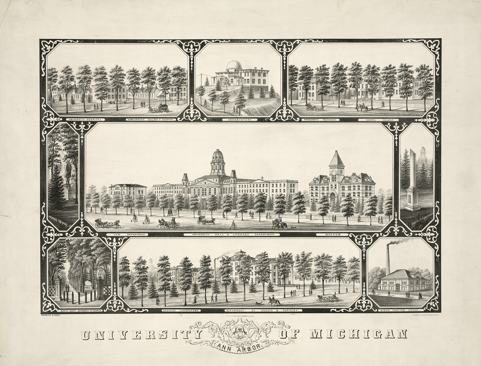 The University of Michigan Ann Arbor — historic image