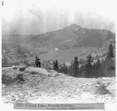 French Lake, Nevada County, near Meadow Lake - Central Pacific Railroad