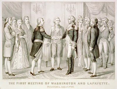 The first meeting of Washington and Lafayette: Philadelphia, August 3rd 1777