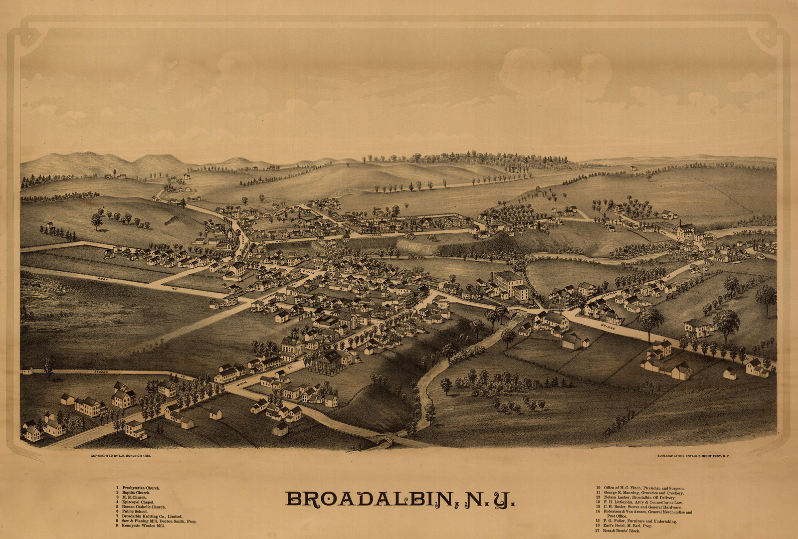 Broadalbin, New York, 1880, 1880 — antique map
