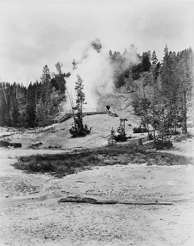 [Mud volcano, Yellowstone National Park, reached by the Northern Pacific Railway via Gardiner Gateway]