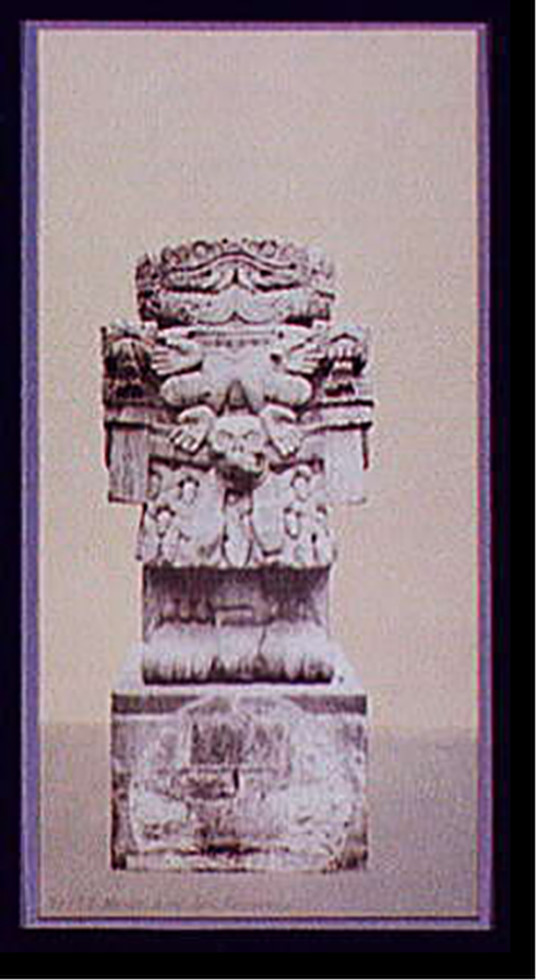 Mexico, Aztec idol, Teoyaomiqui [Coatlicue (statue)], [between 1884 and 1900] — historic print