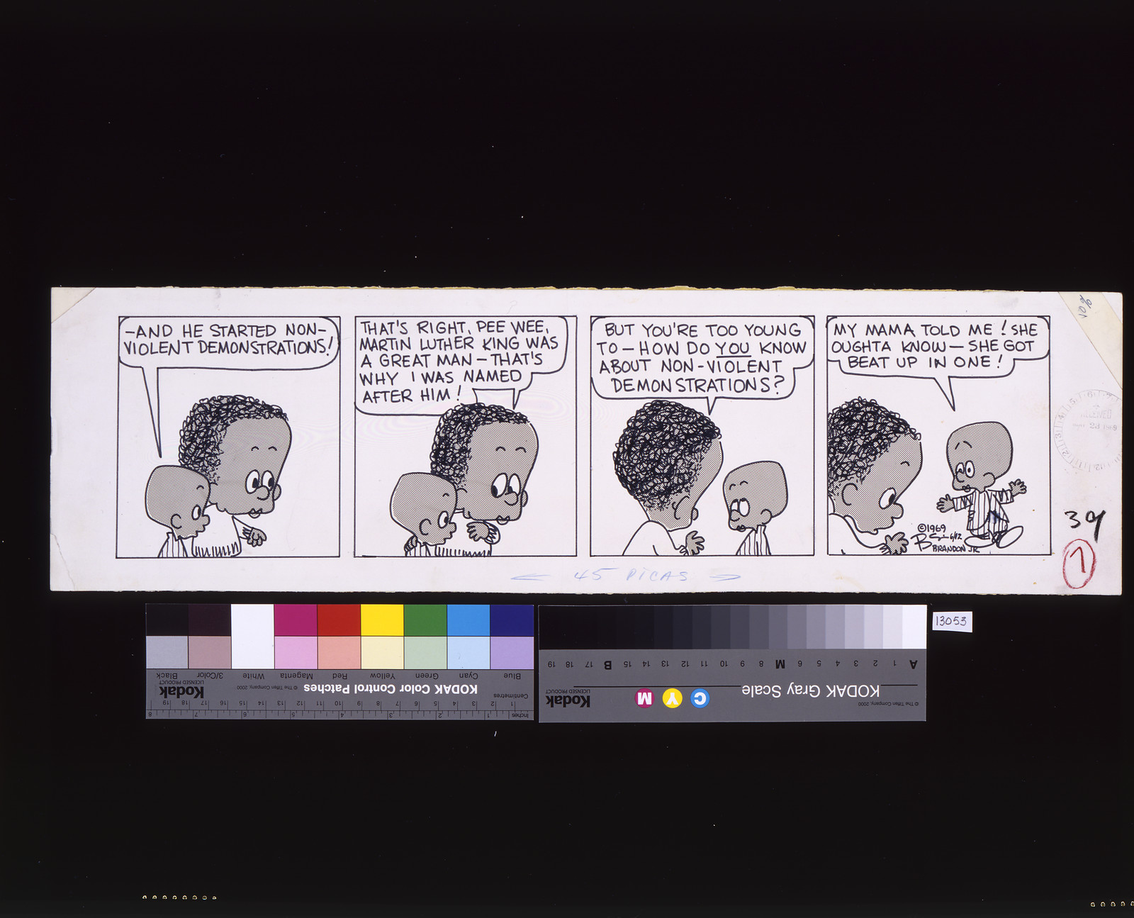 Luther. And he started non-violent demonstrations!, 1969 June 12 [publication date] — historic drawing