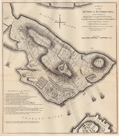 A Plan of the Action at Bunkers Hill, between His Majesty's Troops under Major General Howe