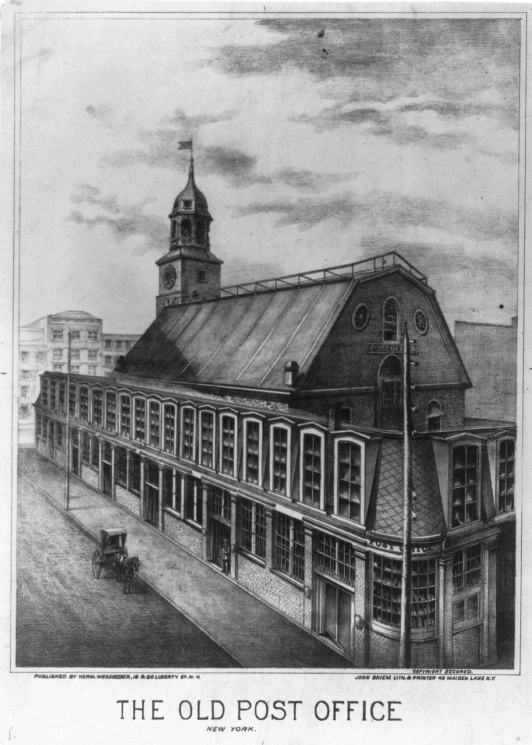 The old post office New York, [no date recorded on shelflist card] — historic print