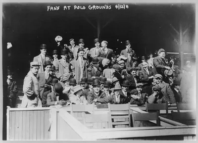 Baseball fans - at Polo Grounds, N.Y. April 12, 1911