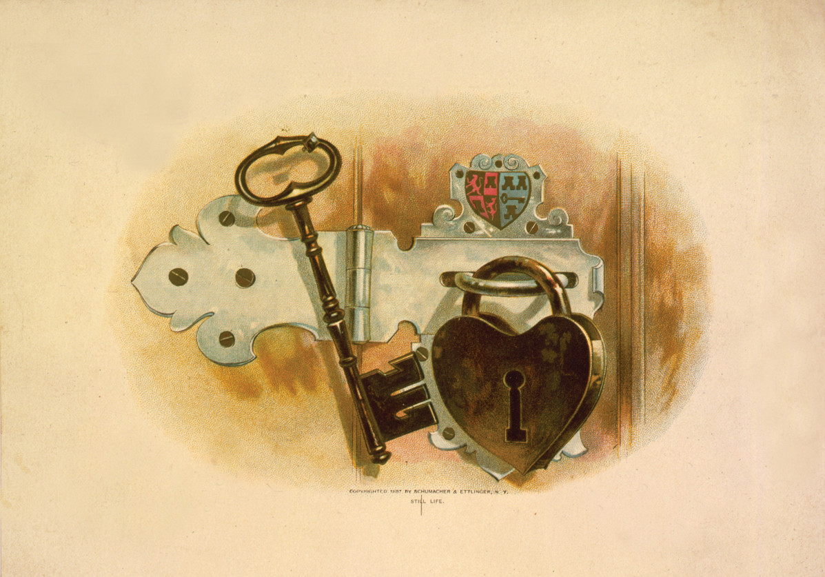 Still Life, 1887 — antique lithograph