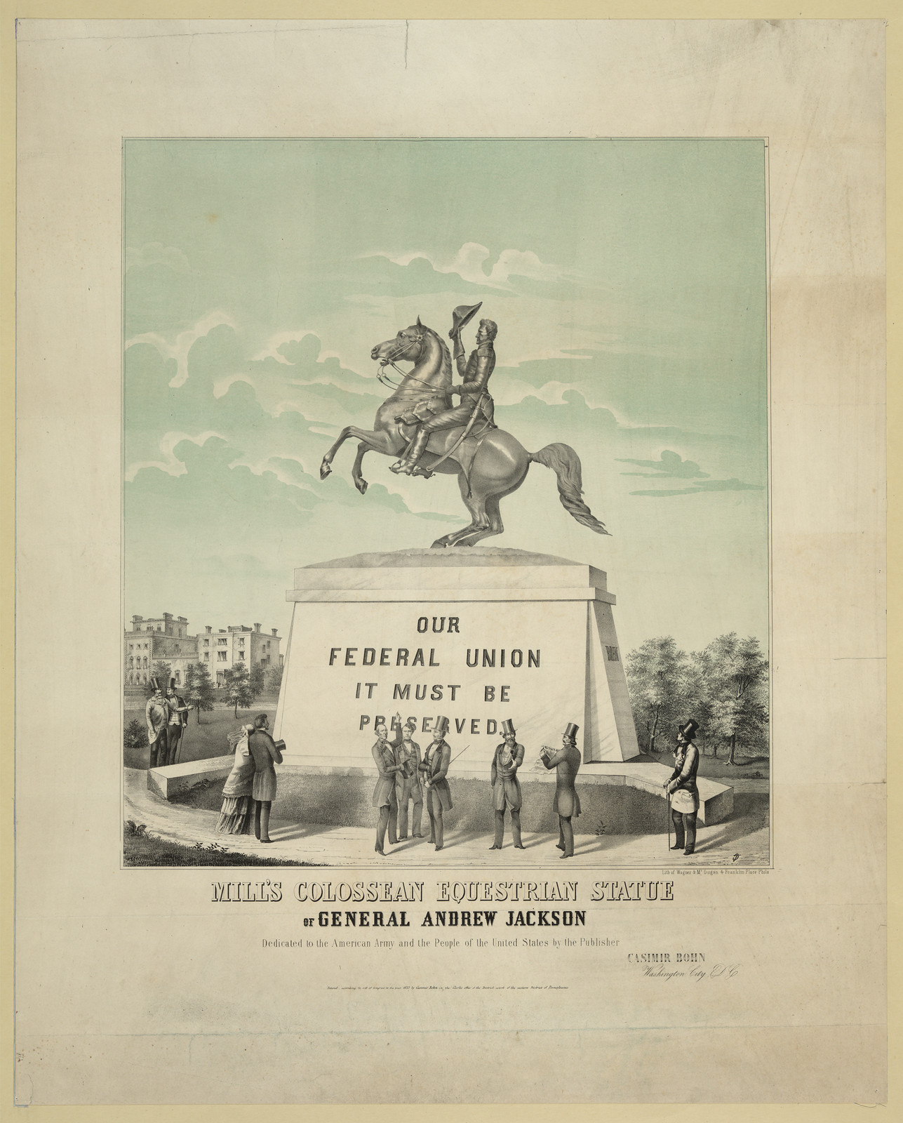 Mills' Colossean Equestrian Statue of General Andrew Jackson — historic image