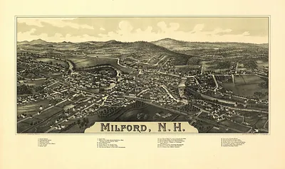 NH Milford 1886 MAP