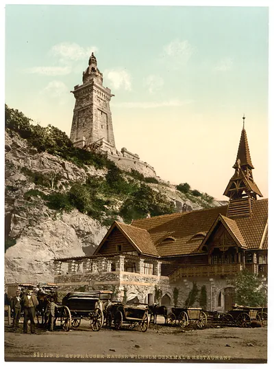 Kyffhauser and monument and restaurant Thuringia Germany