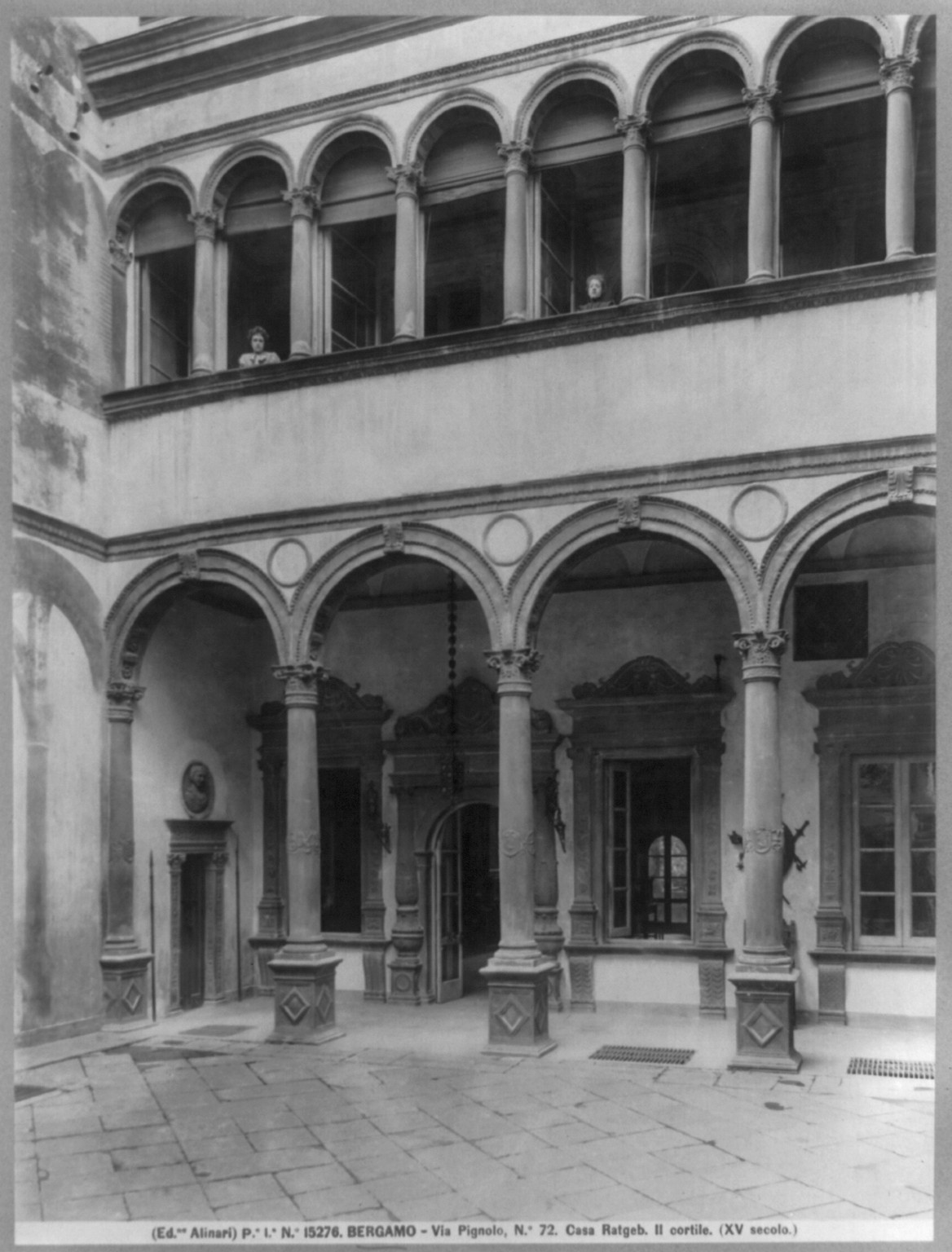 Bergamo - Via Pignolo. Casa Ratgeb. II Cortile, [no date recorded on caption card] — historic photograph