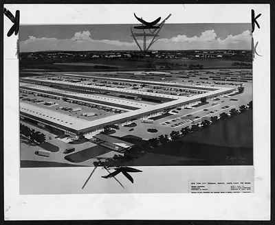Architect's drawing of New York City Terminal Market, Hunts Point, The Bronx