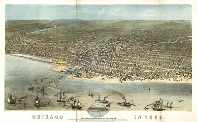 IL Chicago 1868 MAP