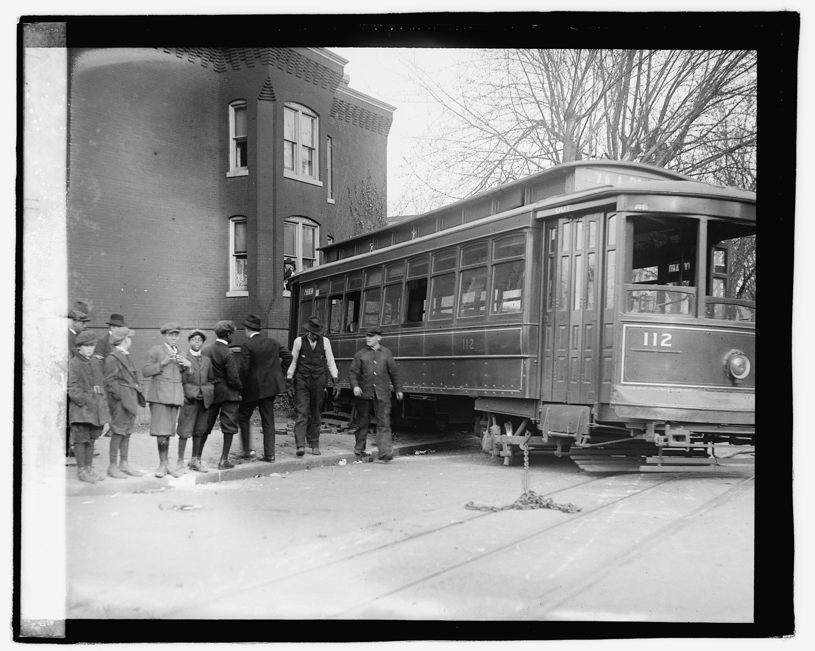 Street car wreck, 8th & F NE, [Washington, D.C.], [1921] — historic photograph