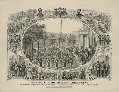 The Result of the Fifteenth Amendment, Celebration May 19, 1870