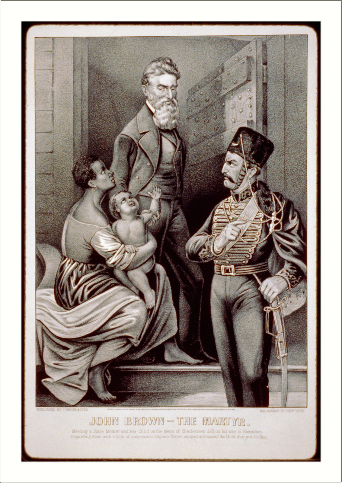 John Brown--the martyr, New York : Published by N. Currier, c1870. — antique lithograph