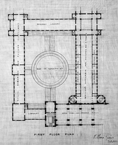 [Library of Congress (New Congress Library") D.C. First floor plan]"