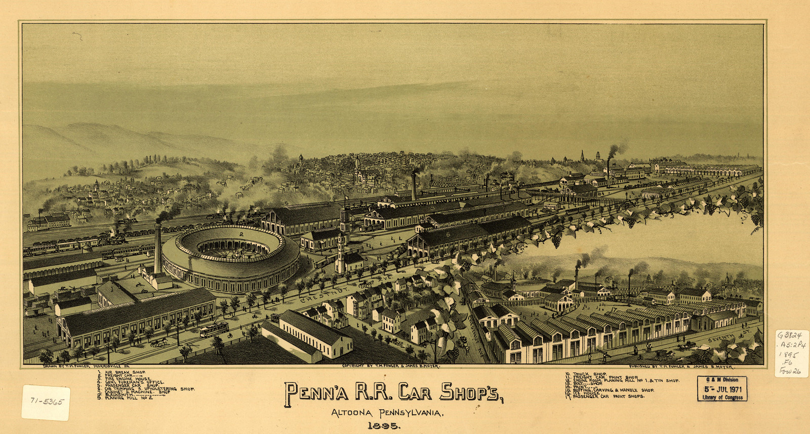 Altoona, Pennsylvania, 1895, 1895 — antique map