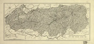 Great Smoky Mountains National Park relief map
