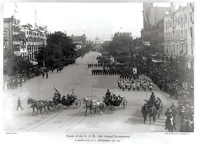 Parade of the G.A.R., 26th annual encampment, Washington, D.C., September 20th, 1892 / Prince, fotografer, Washington, D.C.