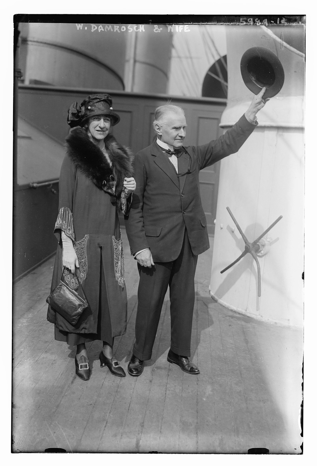 W. Damrosch and wife, n/a — historic photograph