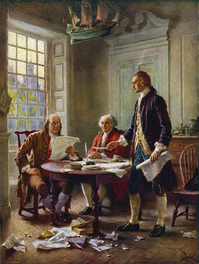 Writing the Declaration of Independence, 1776 / J.L.G. Ferris.