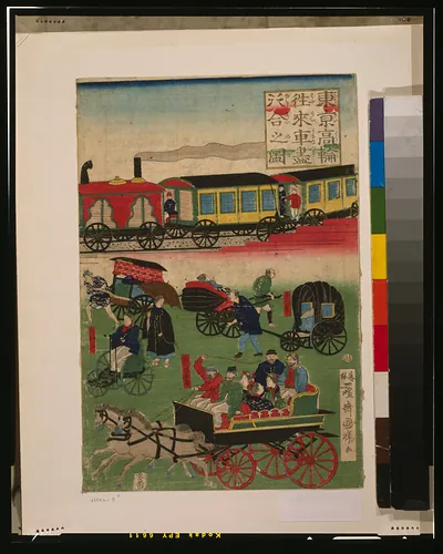 Tōkyō Takanawa ōrai kuruma zukushi yukiai no zu