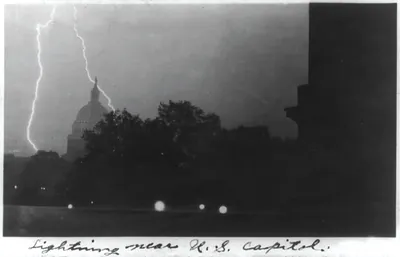 Lightning near U.S. Capitol