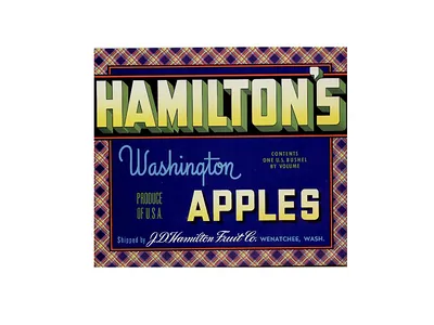 Hamilton's Washington Apples crate label