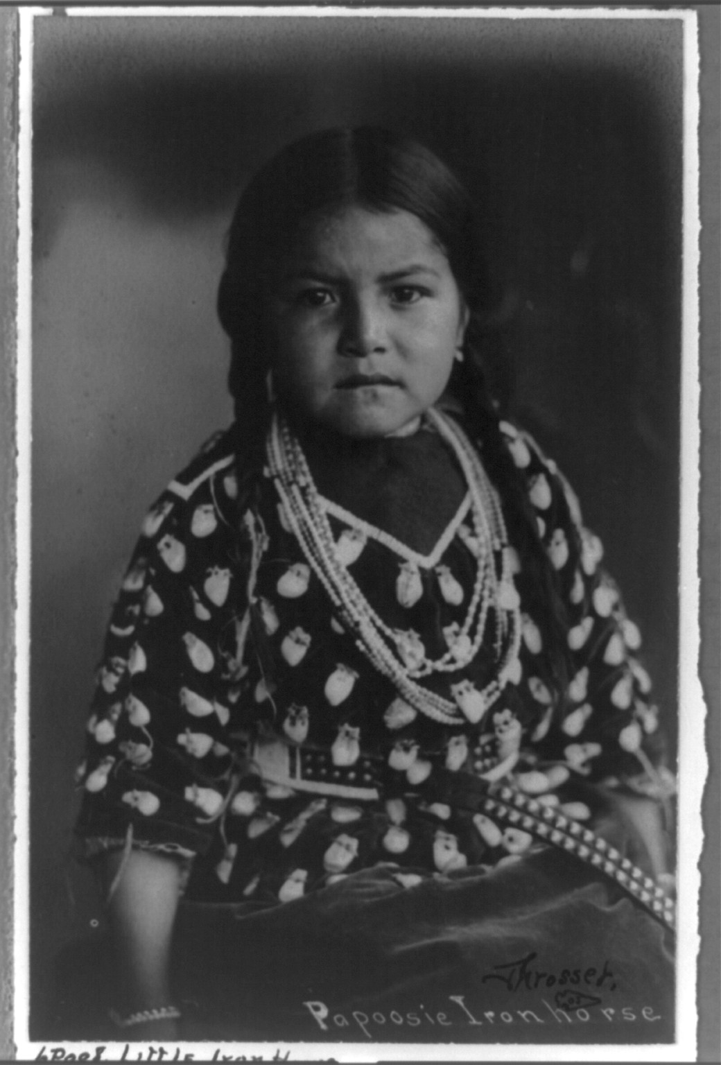 Little Iron Horse [Crow Agency, Montana]?, c1905. — historic photograph