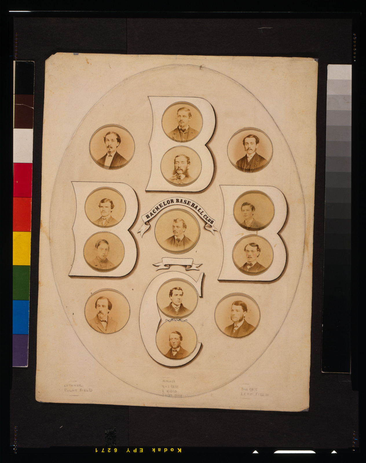Bachelor [sic] Baseball Club, [1867] — historic photograph