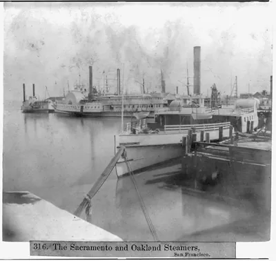 The SACRAMENTO and OAKLAND steamers, San Francisco
