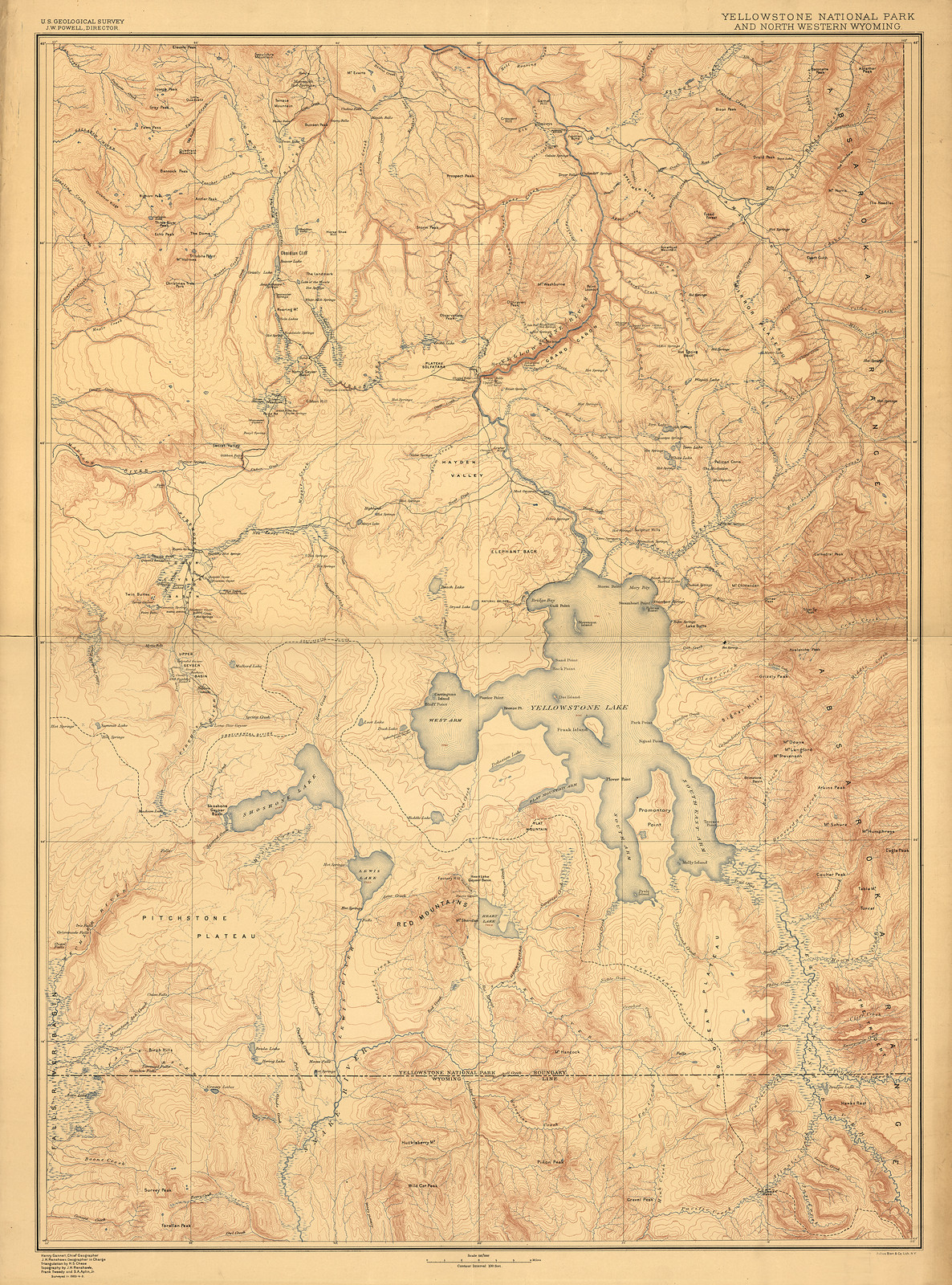 Yellowstone National Park and North Western Wyoming, 1885 — historic image