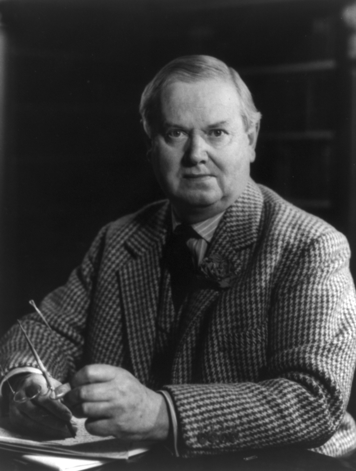 Evelyn Waugh, 1903-1966, [no date recorded on caption card] — historic photograph
