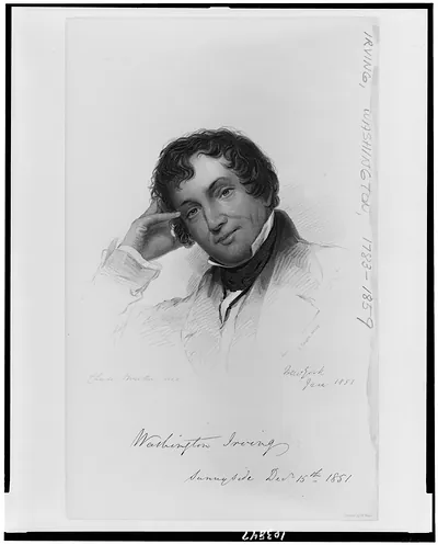 Washington Irving, Sunnyside, Dec. 15th, 1851 / Charles Martin del., New York : F. Halpin, sculp.