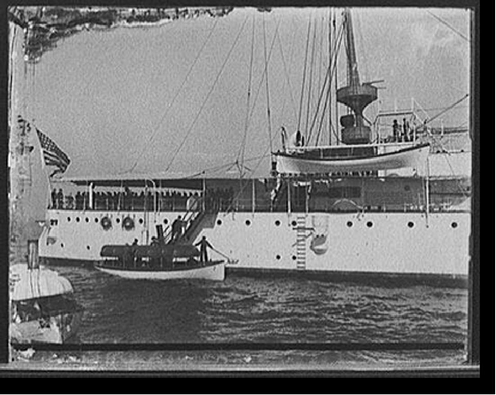 U.S.S. Olympia, visiting Admiral Dewey, [1899 Sept.] — historic photograph