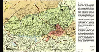 Great Smoky Mountains National Park visitor map, 1982