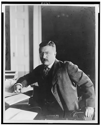 President Roosevelt in his new private office