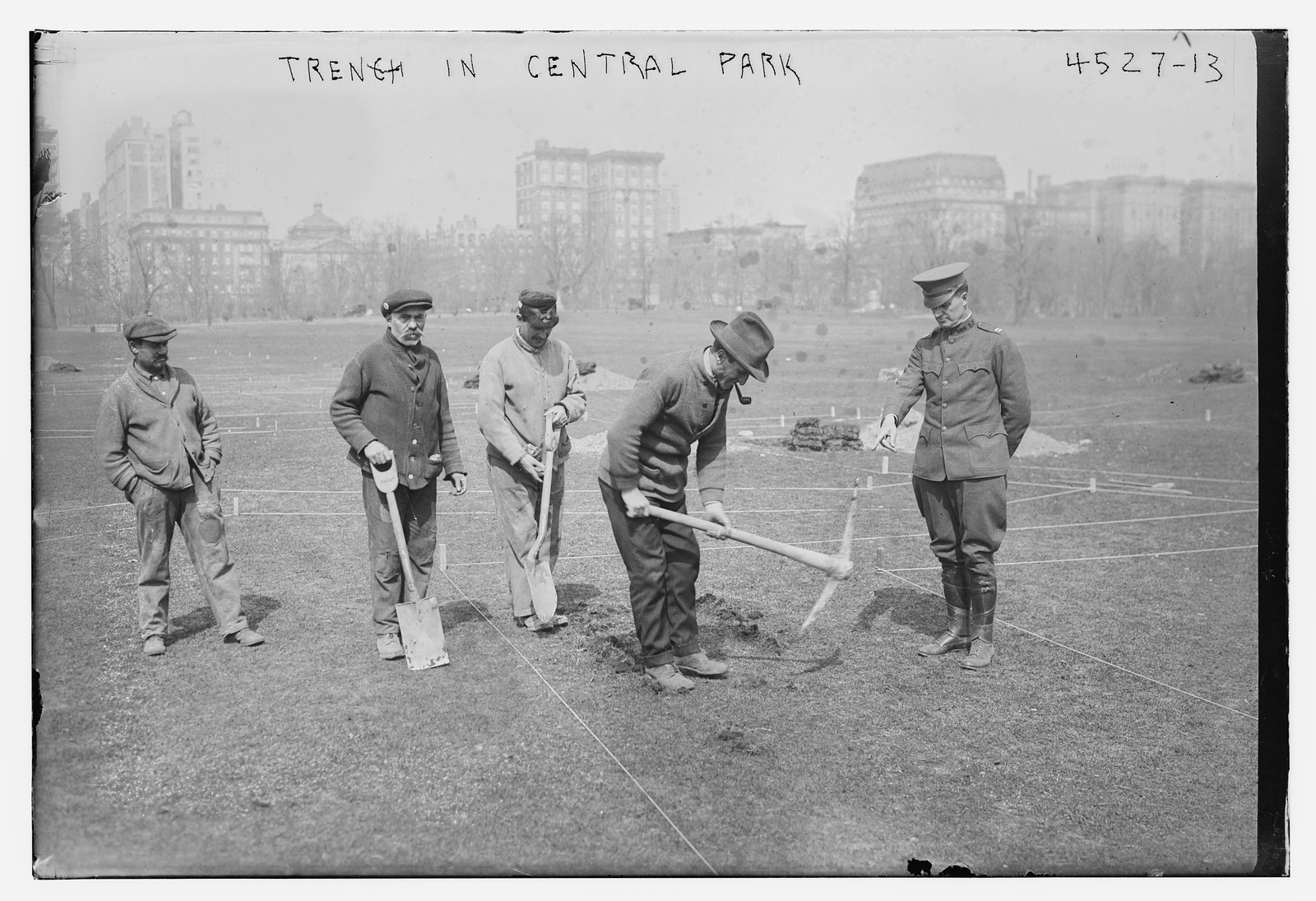 Trench in Central Park, n/a — historic photograph