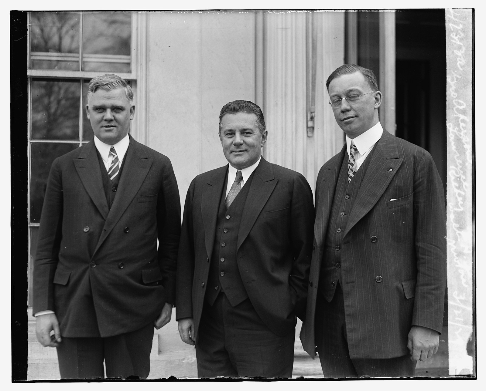 Geo. A. Kerson, Laurence Richey, Walter H. Newton, 3/21/29, [19]29 March 21. — historic photograph