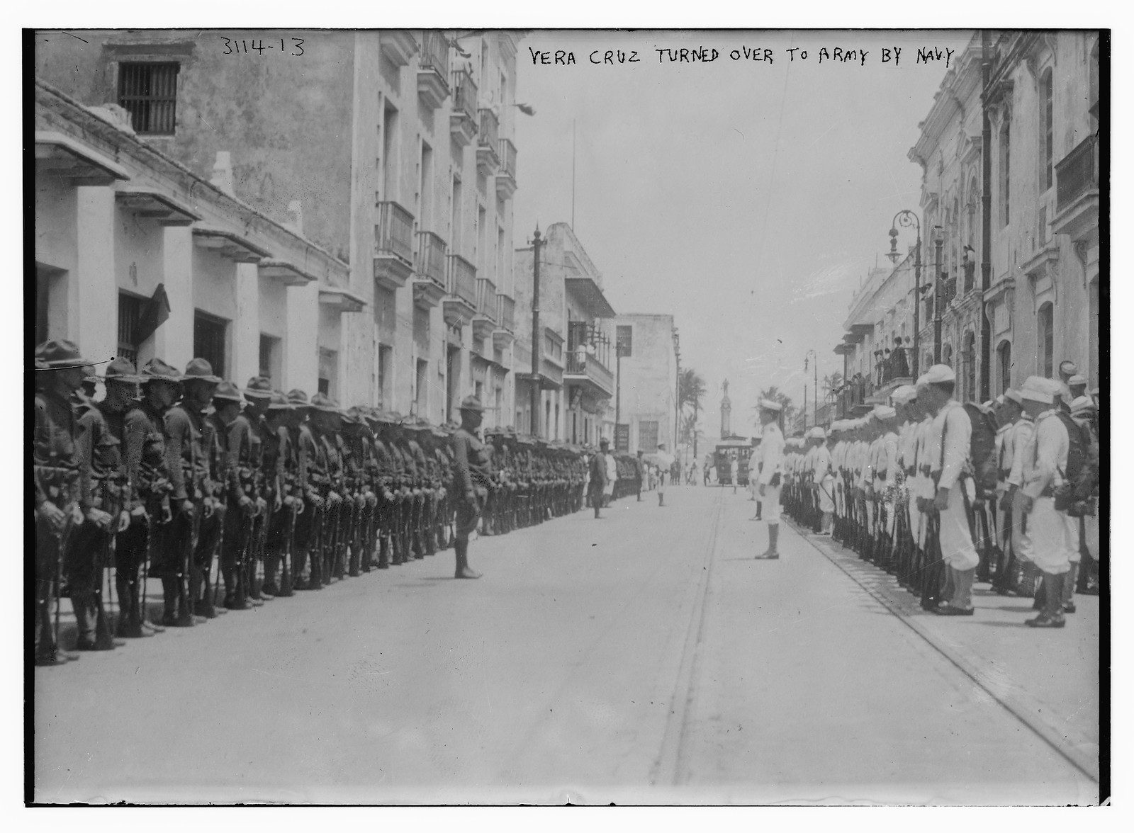 Vera Cruz turned over to Army by Navy, n/a — historic photograph