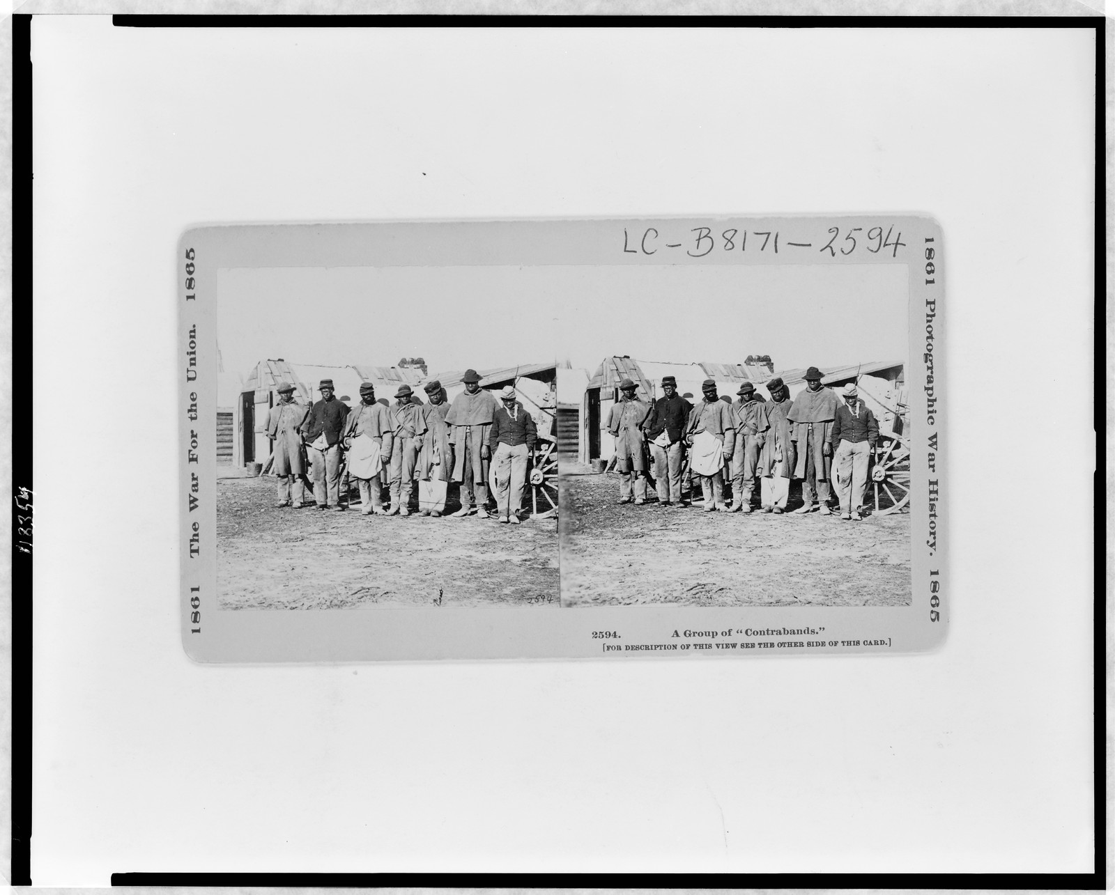 A group of Contrabands"", Hartford, Conn. : The War Photograph & Exhibition Company, [between 1861 and 1865, printed later] — historic photograph